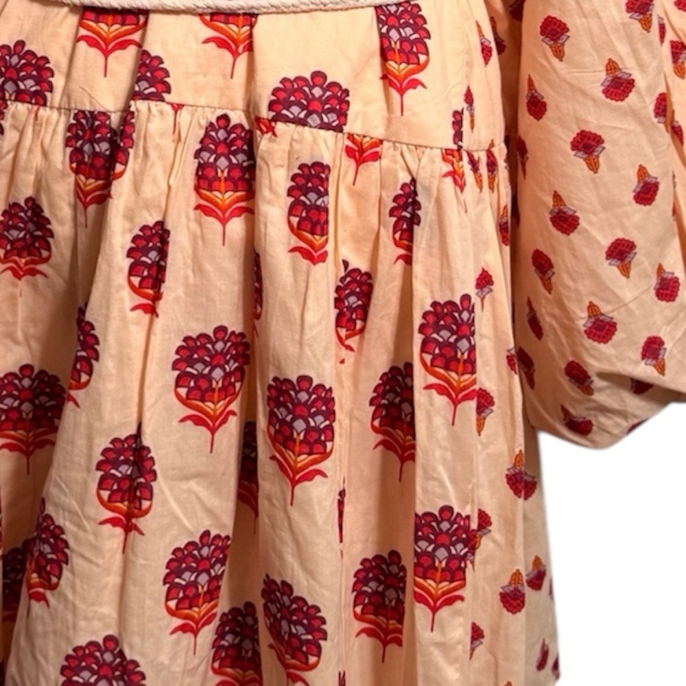 Avec Les Filles, Boho Mini Dress with Balloon Sleeves, Size 10 NWT - Picture 6 of 8